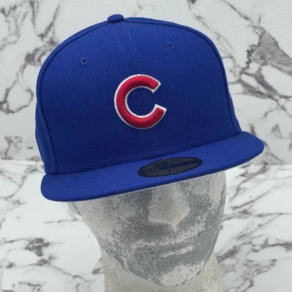 Men's New Era Cap Royal Blue Chicago Cubs 59FIFTY NWT - Picture 1 of 5